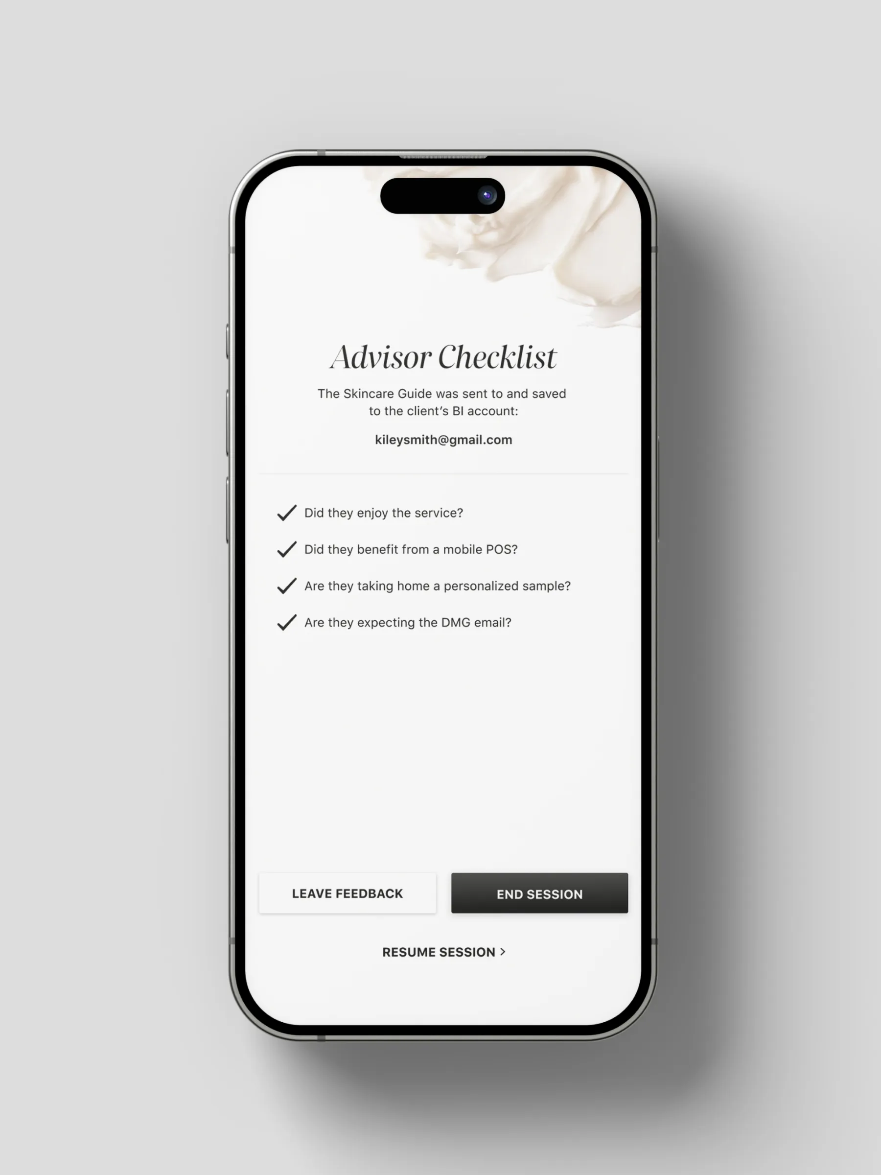 Sephora app workflow connecting digital exploration with in-store appointments